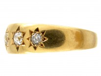 Victorian 18ct Gold Five Stone Diamond Gypsy Ring