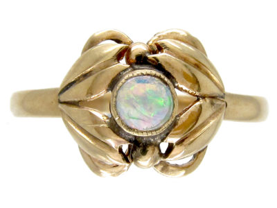 Art Nouveau 15ct Gold & Opal Ring