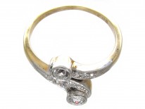 Art Nouveau Diamond Zig Zag Ring