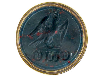 Victorian 18ct Gold & Bloodstone Bird Intaglio Seal
