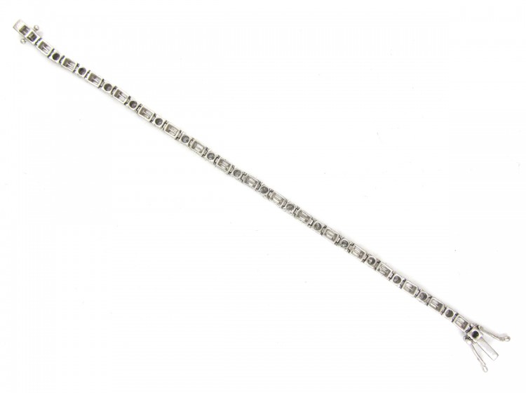 Diamond & Platinum Line Bracelet