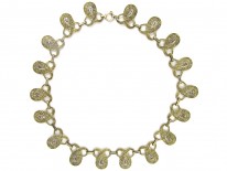 Art Deco Silver Gilt & Marcasite Necklace by Theodor Farhner