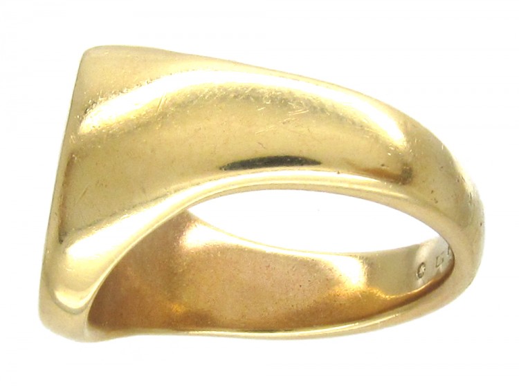 18ct Gold Signet Ring with Eagle Intaglio