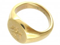 18ct Gold Signet Ring with Eagle Intaglio
