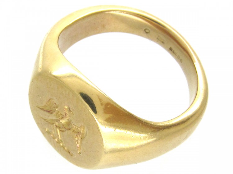 18ct Gold Signet Ring with Eagle Intaglio (856F) | The Antique ...