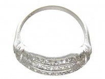 Edwardian Platinum & Diamond Set Five Line Ring