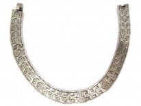 Mexican Indian Design Silver Collar
