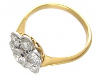 Edwardian 18ct Gold & Platinum Diamond Daisy Cluster Ring (872F) | The ...