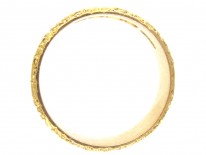 Victorian 18ct Gold Wide Vine Leaf Design Wedding Ring