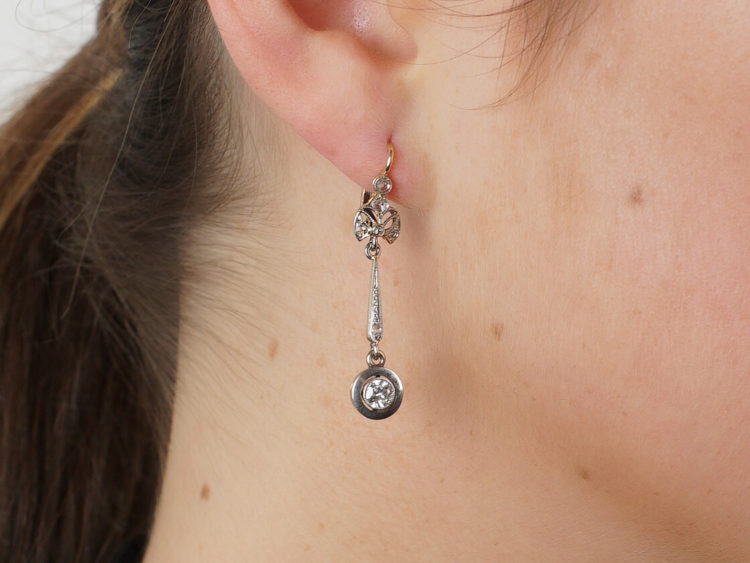 Art Deco Diamond Drop Earrings