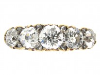 Victorian 18ct Gold & Five Stone Diamond Ring