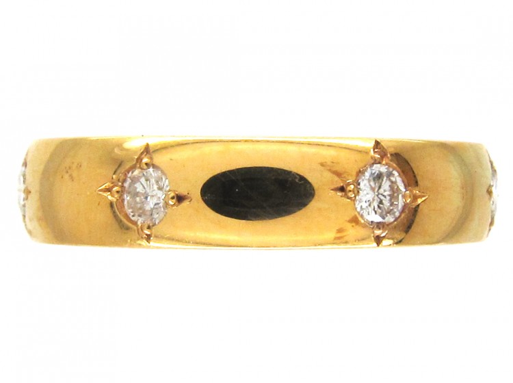 18ct Gold Diamond Set Band Ring
