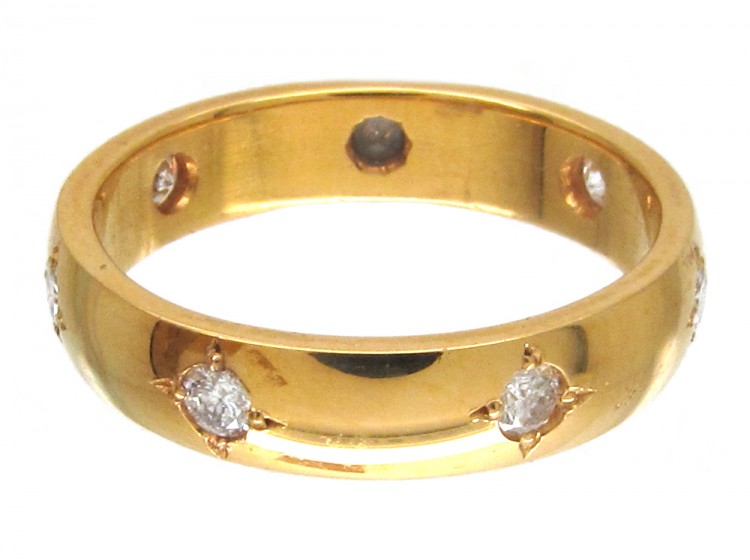 18ct Gold Diamond Set Band Ring