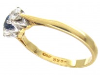 Art Deco 18ct Gold, Sapphire & Diamond Three Stone Ring