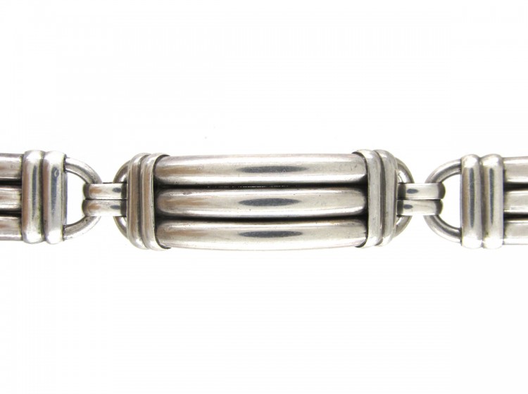 French Silver Articulated Bracelet