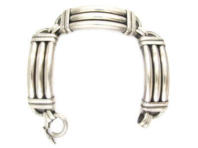 French Silver Articulated Bracelet