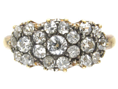 Edwardian Diamond Triple Cluster Ring