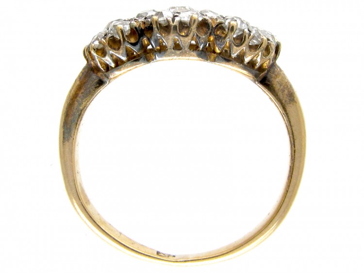 Edwardian Diamond Triple Cluster Ring