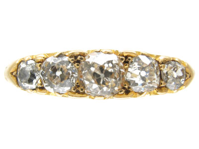 Victorian 18ct Gold Five Stone Diamond Ring