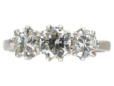 18ct White Gold Three Stone Diamond Ring