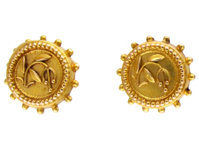Victorian 15ct Gold Small Stud Earrings