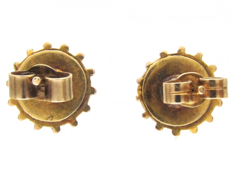 Victorian 15ct Gold Small Stud Earrings