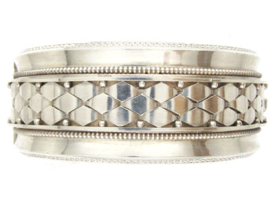 Victorian Silver Interwoven Design Bangle