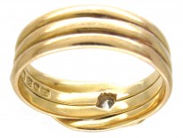 Victorian 18ct Gold & Diamond Snake Ring