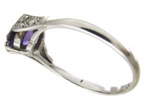 18ct & Platinum Art Deco Amethyst & Diamond Ring