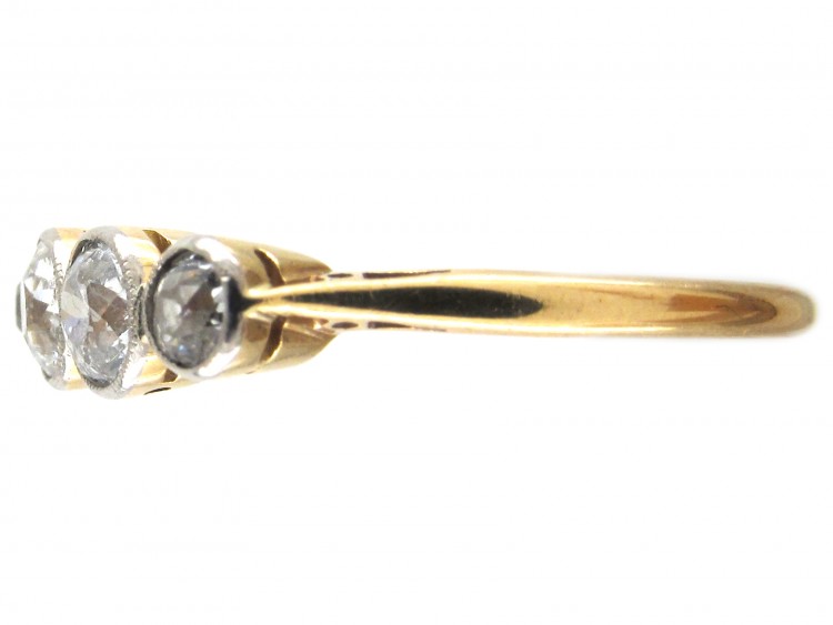 18ct & Platinum Art Deco Diamond Four Stone Ring
