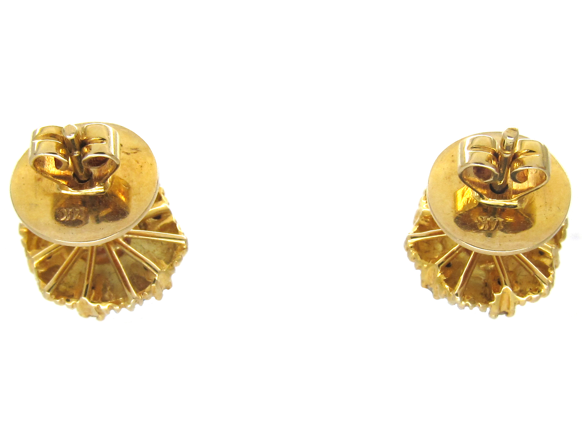 14ct Gold, Pearl & Diamond Round Earrings (946F) | The Antique ...