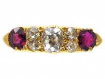 Edwardian 18ct Gold Ruby & Diamond Ring