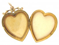 9ct Back & Front Heart Locket set with a Diamond