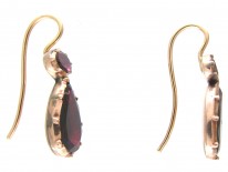 Georgian Flat Cut Garnet Earrings