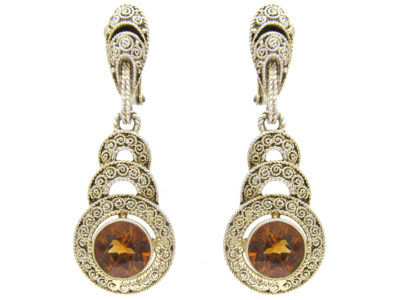 Theodor Farhner Silver & Citrine Earrings