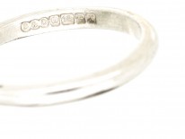 18ct White Gold Tourmaline & Diamond 1950s Ring