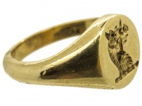 9ct Gold Signet Ring with Griffin Intaglio