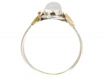 Silver & Gold Arts & Crafts Moonstone Ring