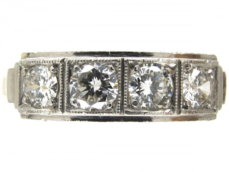 Art Deco Diamond Four Stone Ring