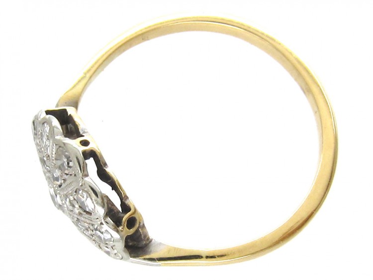 Art Deco Diamond Fan Ring