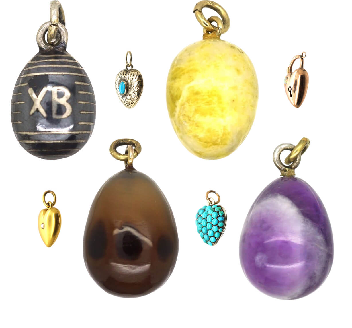 A Guide to Charm Jewellery eggs and heart lockets