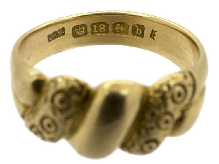 18ct Gold Edwardian Scroll Ring