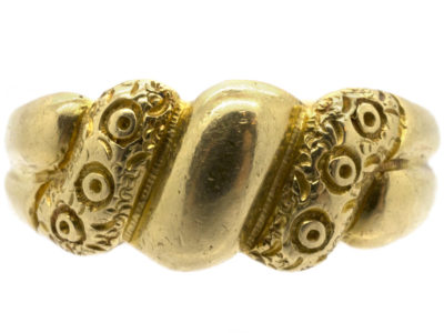 18ct Gold Edwardian Scroll Ring