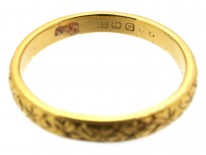 22ct Engraved Wedding Ring