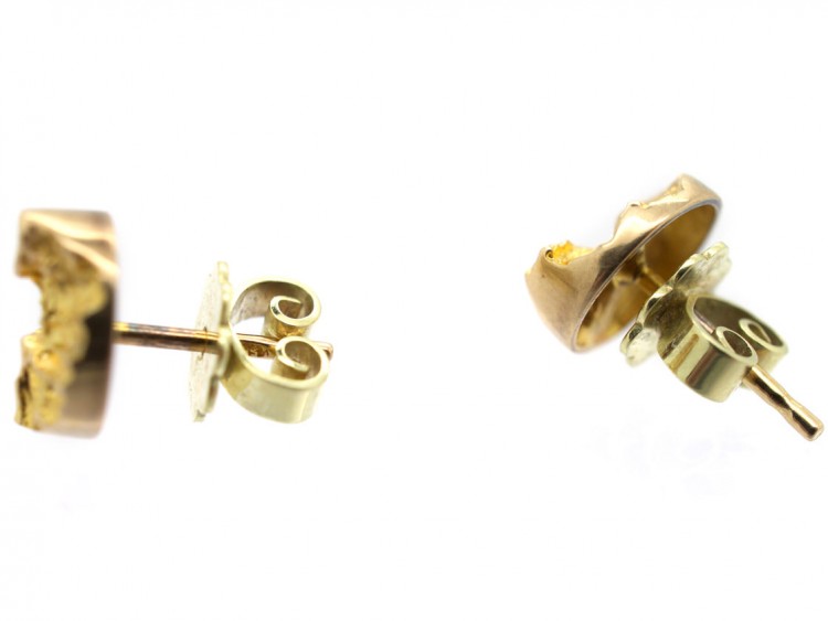 14ct Gold Round Earrings by Björn Weckström for Lapponia