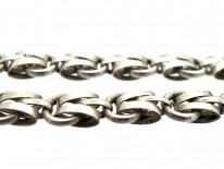 Silver Interwoven Chain Necklace