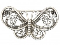 Siver Filigree Butterfly Brooch