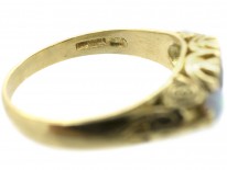 18ct Gold Opal Sapphire & Diamond Ring