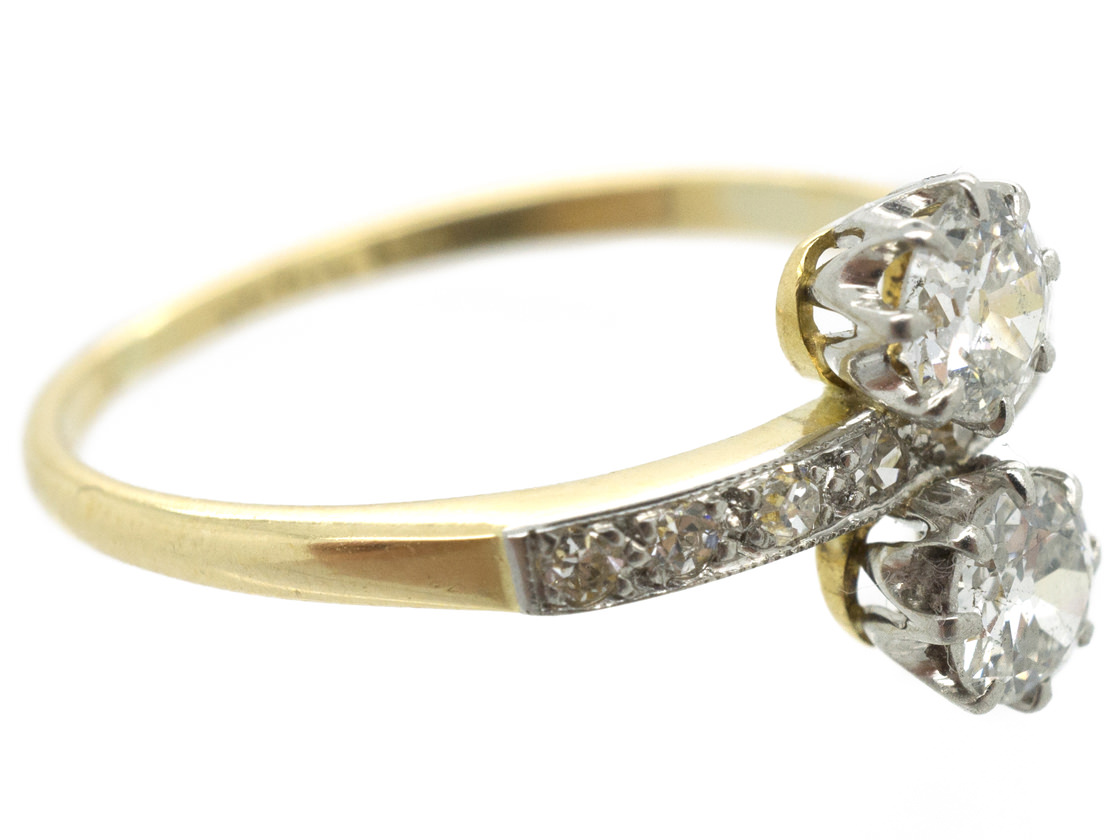 Edwardian Two Stone Diamond Ring (134G) The Antique Jewellery Company