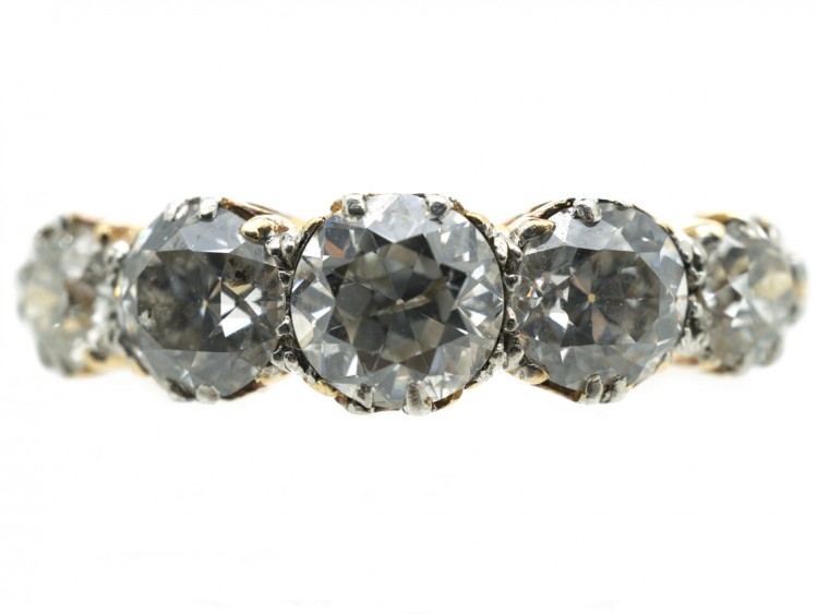 Victorian 18ct Gold Five Stone Diamond Ring